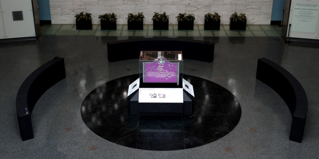 WASHINGTON, DC - SEPTEMBER 02: A sign marking where Emmet Till’s body was recovered is displayed in the entryway of the Smithsonian Museum of American History on September 02, 2021 in Washington, DC. The marker that is damaged with bullet holes is one of three markers that have been replaced at the site where police recovered the body of 14 -year-old   Emmett  Till, who was tortured and  murdered by two white men in 1955. The marker is a new addition to the permanent collection at the Smithsonian Museum of American History and will stay in the entryway for one month, before being moved to another location in the museum. (Photo by Anna Moneymaker/Getty Images)